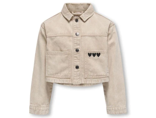 Kids ONLY twill jakke feather gray